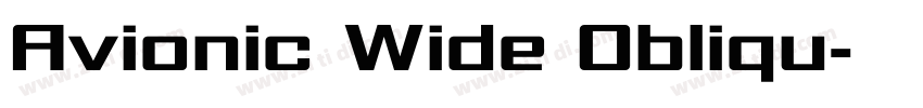 Avionic Wide Obliqu字体转换